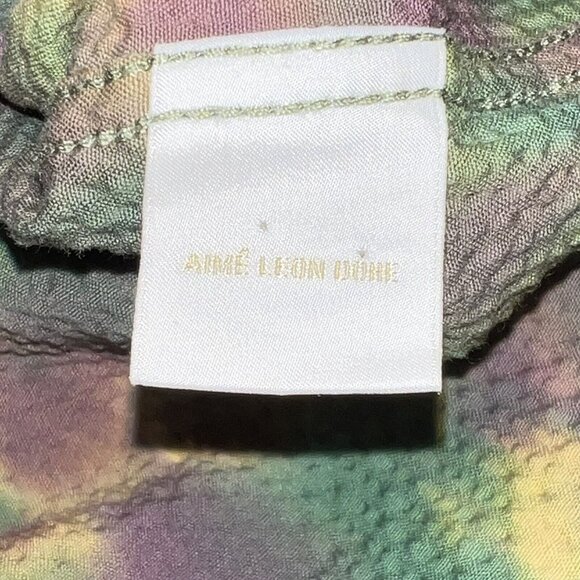 Aime Leon Dore ALD Tie Dye Leisure Shirt Mens Size Small Seersucker Multicolor - Picture 8 of 9